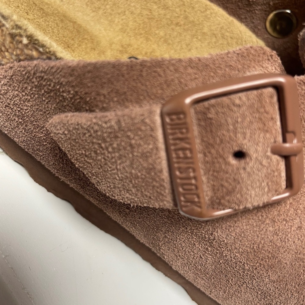 Birkenstock Boston Mocha Leather Clog Mules Little Kids 30(12) - Picture 11 of 12